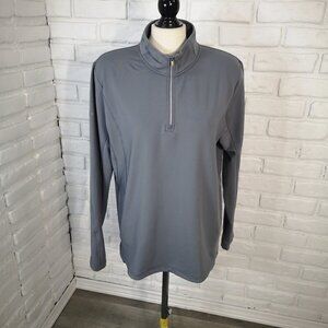 Elevate Ladies Size 2XL Grey 1/4 Zip Straight Fit Long Sleeves Sport Top